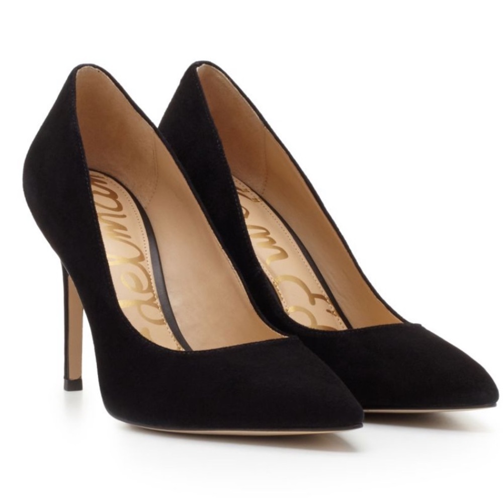 Sam Edelman Hazel Pointed Toe Heel in black suede